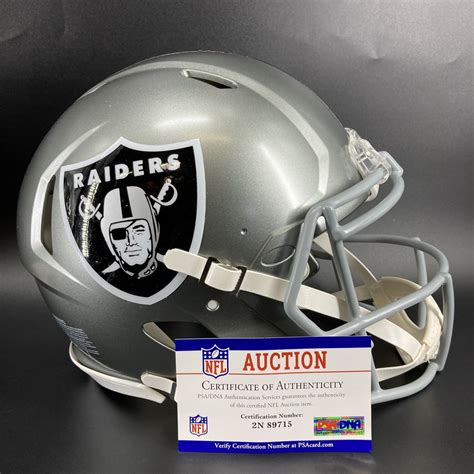 Hof Raiders Fred Biletnikoff Signed Authentic Speed Helmet The Official Auction Site Of The