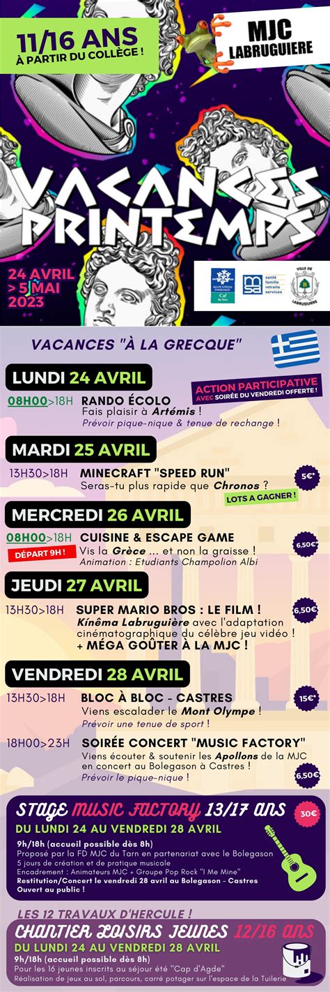 MJC ALSH Programme VACANCES PRINTEMPS 2023 Version numérique pdf