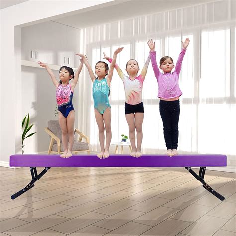 Seliyoo Viga de equilibrio ajustable para niños haz de gimnasia de 8