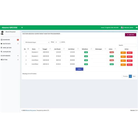 Jual Aplikasi Absensi Karyawan Dengan Qr Code Berbasis Web Kota