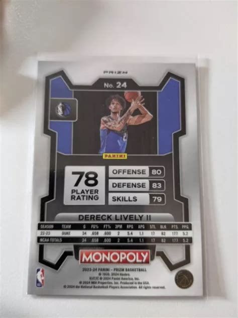 Dereck Lively Ii Panini Prizm Monopoly Rookie Viola Wave Prizm