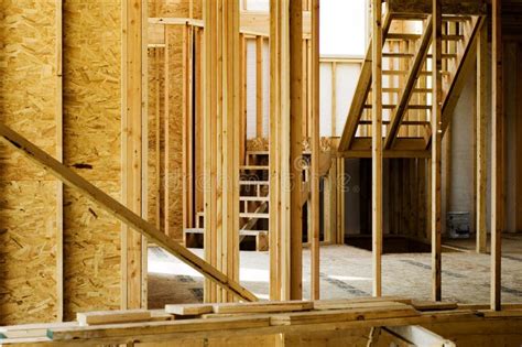 Wood Stud Framing In Home Construction Stock Photo Image 1592914