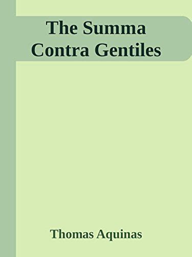 The Summa Contra Gentiles Ebook Aquinas Thomas Uk Kindle