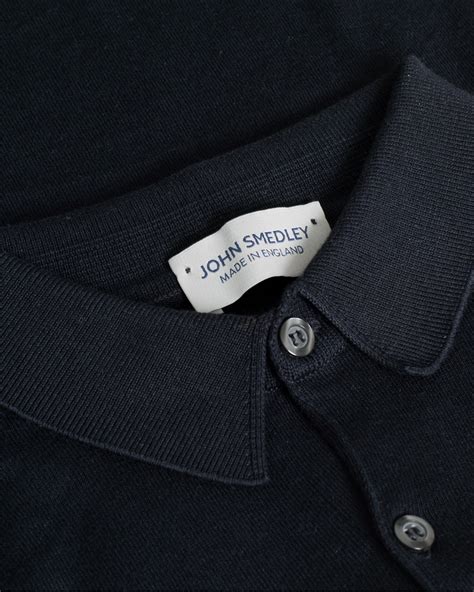 John Smedley Adrian Slim Fit Sea Island Polo Navy Herr Care Of Carl