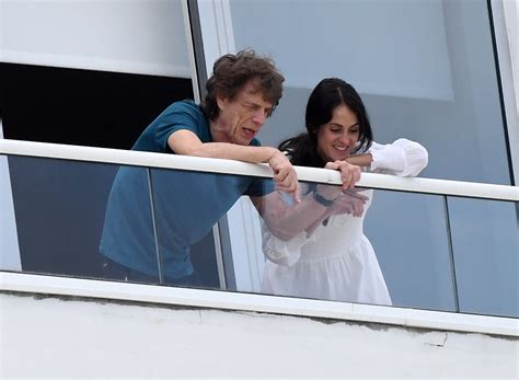 Mick Jagger Seen With Melanie Hamrick and Son Devereaux at Hotel