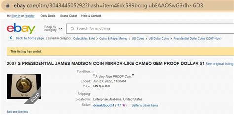 James Madison Dollar Coin Value