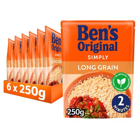 Bens Original Long Grain Microwave Rice 250g BB Foodservice