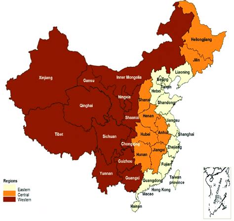 figure  location  chinese provinces sources china statistical