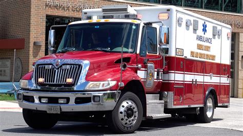 Fairfax County Fire Rescue Truck Ambulance Responding Youtube