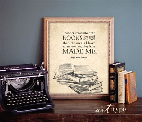 Vintage Bibliophile Quote Print Emerson Quote INSTANT - Etsy