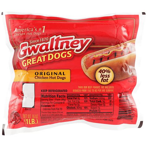 Gwaltney Original Chicken Hot Dogs, 1 lb – BrickSeek