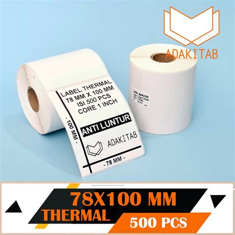 Jual KERTAS STIKER LABEL RESI 3x4 INCH 78 X 100 LABEL THERMAL 78 X