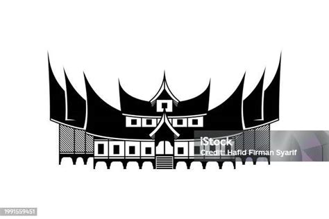 Rumah Gadang Silhouette Illustration Vector Stock Illustration - Download Image Now - Abstract ...