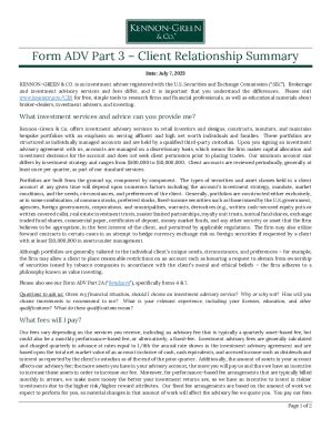 Fillable Online Client Relationship Summary Form Adv Part Fax