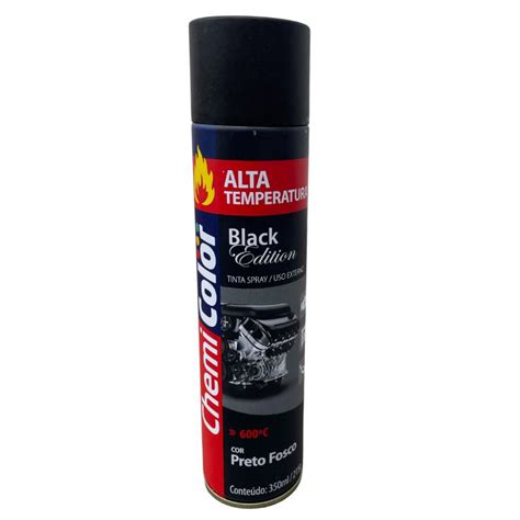 Spray Alta Temperatura Preto Fosco Ml Chemicolor