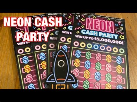 Of Neon Cash Party Tickets California Lottery Scratchers