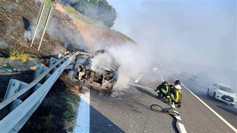 Incendio Auto Autostrada Caianello