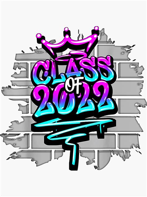 Graduation Graduating Senior Graffiti Class Of Sticker For