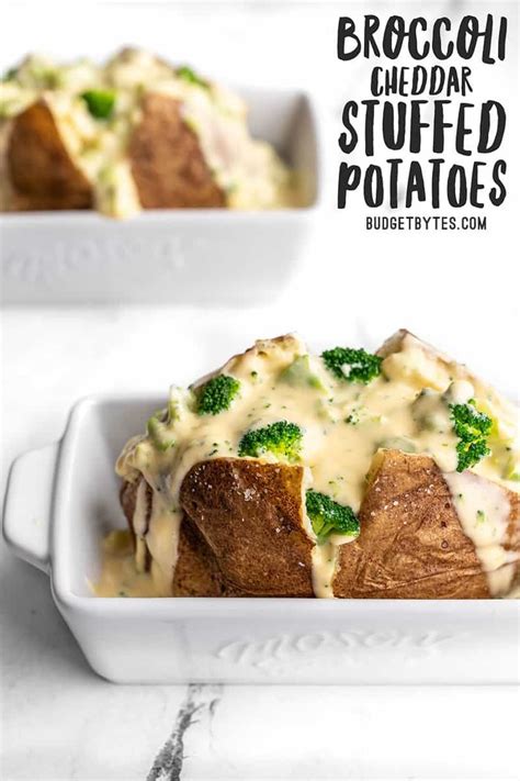 Broccoli Cheddar Stuffed Baked Potatoes Budget Bytes Artofit