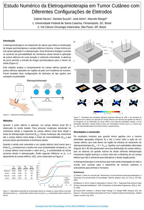 PDF Estudo Numérico da Eletroquimioterapia em Tumor Cutâneo