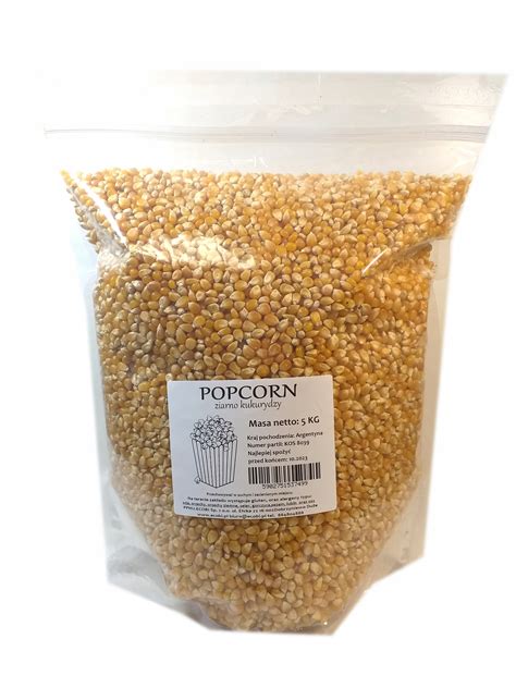 POPCORN ZIARNO KUKURYDZY do prażenia 5Kg HURT 12079716644 Allegro pl