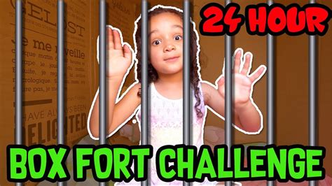 Ultimate 24 Hour Box Fort Challenge Opening Lol Surprise Dolls In My Box Fort Jail Youtube