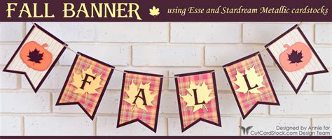 Welcome Fall Banner - CutCardStock.com