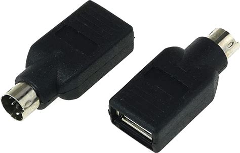 Amazon Dgzzi Usb To Ps Adapter Pcs Black Usb Female To Ps Male