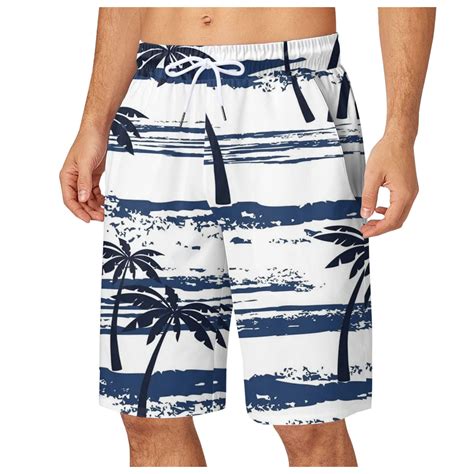 Men Casual Style Floral Printing Shorts Summer Hawaii Holiday Beach