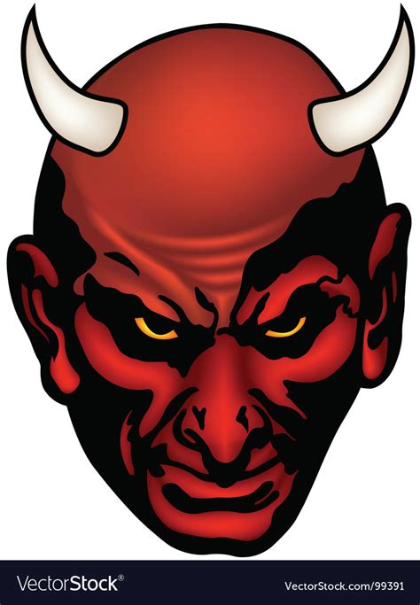 Devil head Royalty Free Vector Image - VectorStock