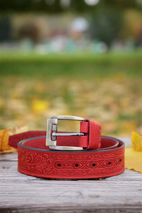 Red Leather Belt, Women Belt, Handmade Belt, Leather Belt, Unique Belt ...