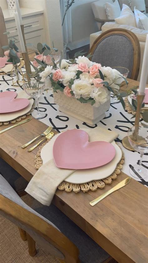 Valentines Tablescape Inspo Valentines Party Decor Valentine