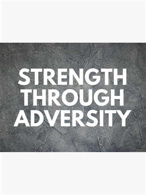 Strength Through Adversity Poster By KarmaMoksha Redbubble