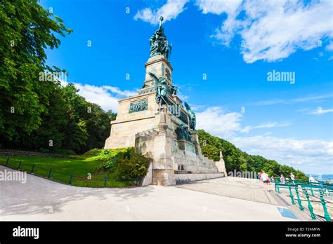 Statue Germania Niederwalddenkmal Niederwald Monument Hi Res Stock