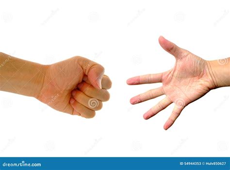 Paper Rock Scissors Hand Game Stock Image Image Of Activity Making