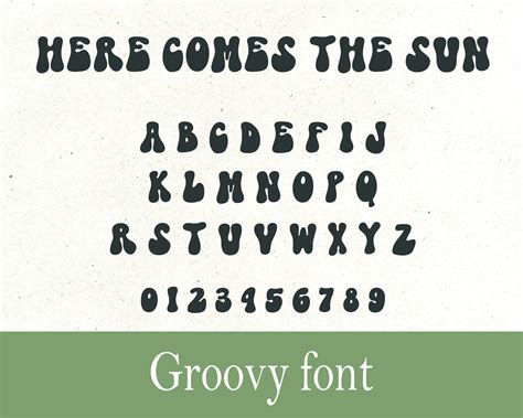 Groovy Font, Font Download, Retro Groovy Font , Digital Font, Fonts ...