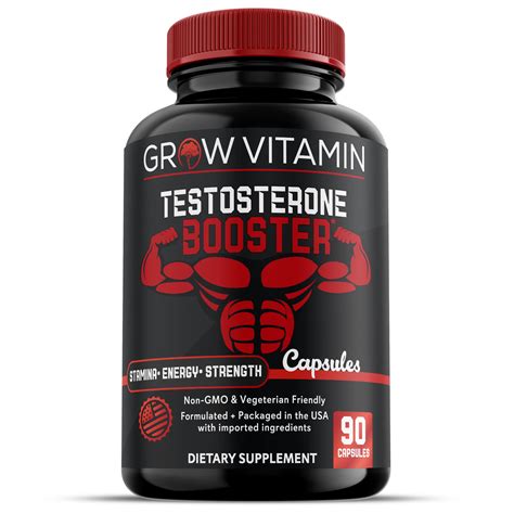 Grow Vitamin Male Enhancement Testosterone Booster, Energy, Strength