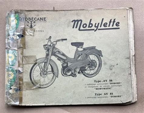 MOTOBECANE MOBYLETTE SPARE Parts Catalog 50 Cm3 2 Temps AV3 French