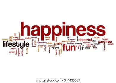 Happiness Word Cloud Stock Illustration 344435687 | Shutterstock