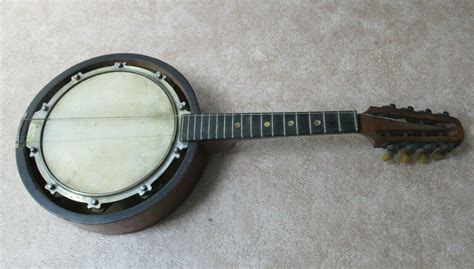 Banjo Ancien En Bois Cordes Sans Marque R Nover Ebay