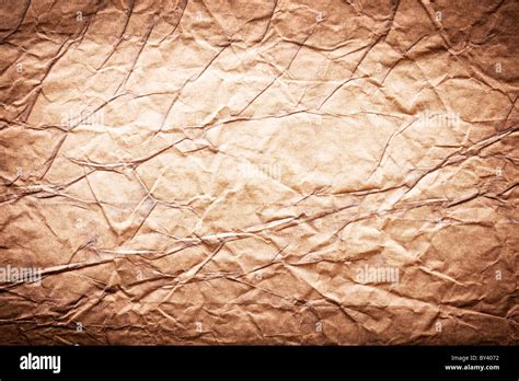 Image Texture Of Crumpled Brown Paper Stock Photo Alamy