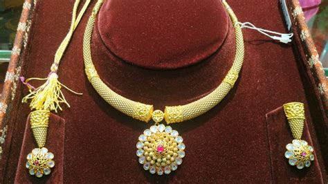 Tanishq Gold Necklace Lightweight Collection With Weight Youtube