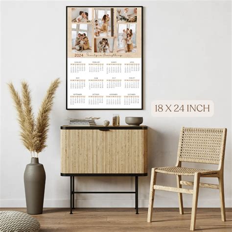 Editable Photo Collages Calendar Template Printable X Inch