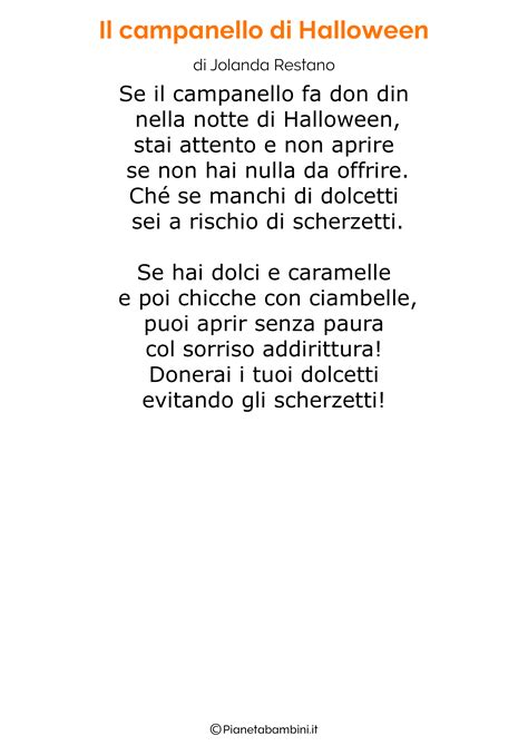 48 Poesie E Filastrocche Di Halloween Per Bambini Pianetabambiniit