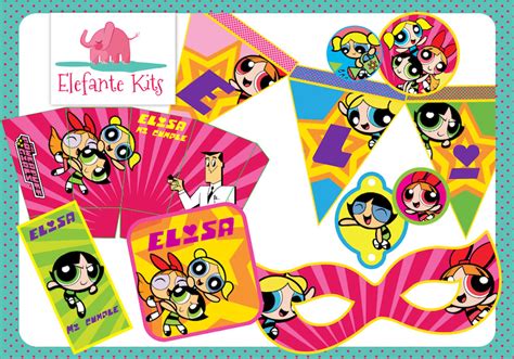 Printable Kit With Editable Text Powerpuff Girls Give Your Name To Your