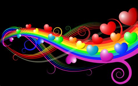 Rainbow Heart Wallpaper - WallpaperSafari