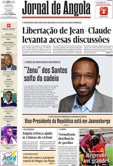 Capa Jornal De Angola De