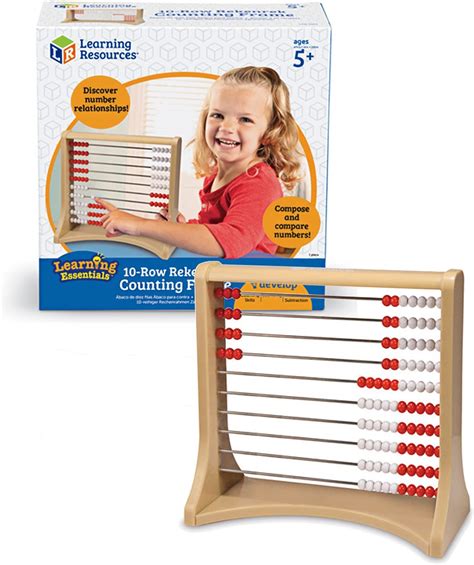 Learning Resources 10 filas Rekenrek Counting Frame Ábaco para niños