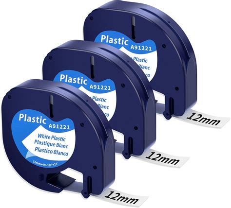 Unistar Compatible Label Tape Replacement For Dymo LetraTag Plastic