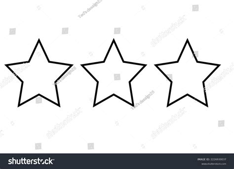 Sketch Illustration Three Stars Isolated On Stock Illustration